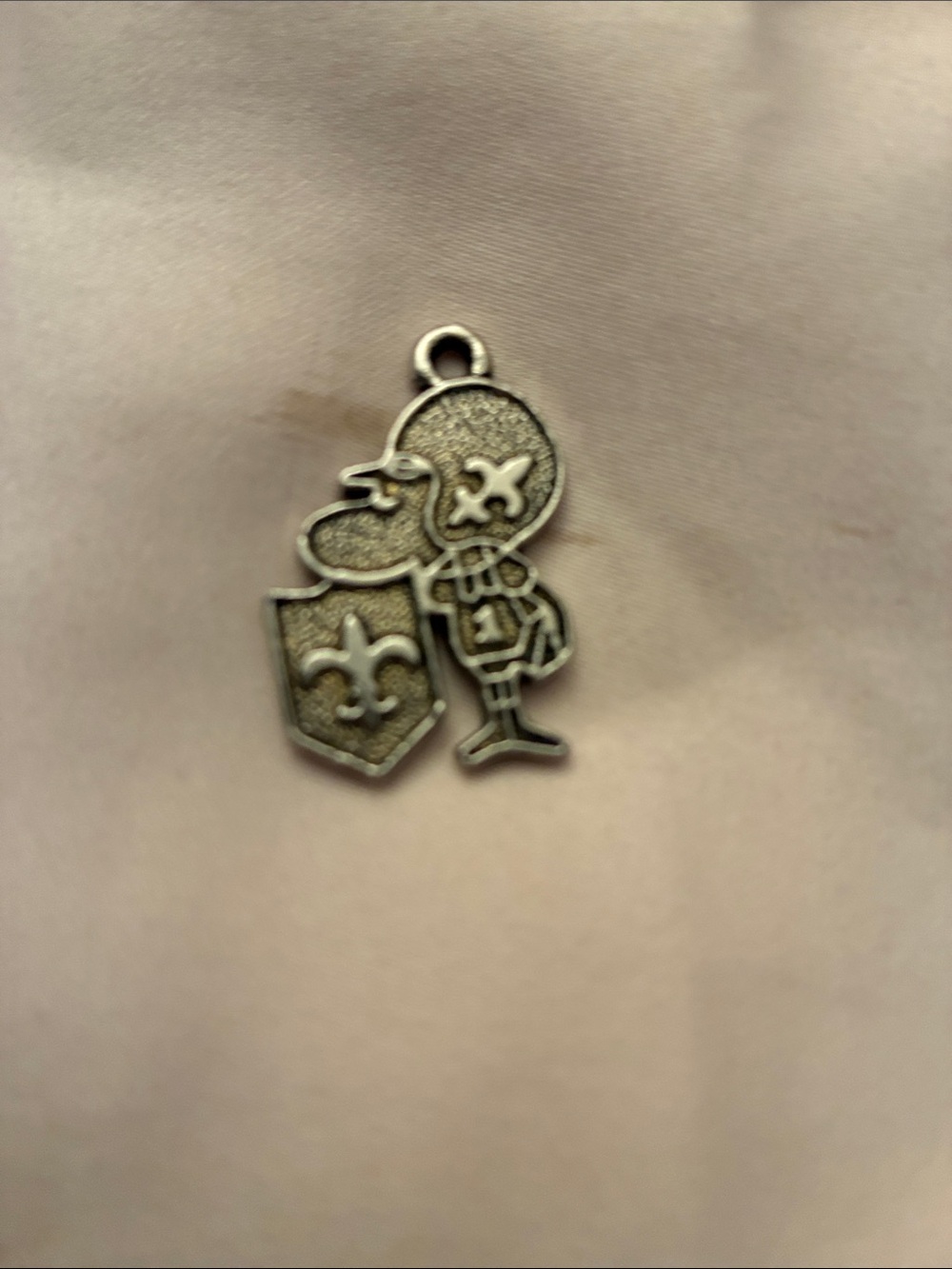 Vintage Silver Tone Bird Charm Pendant
